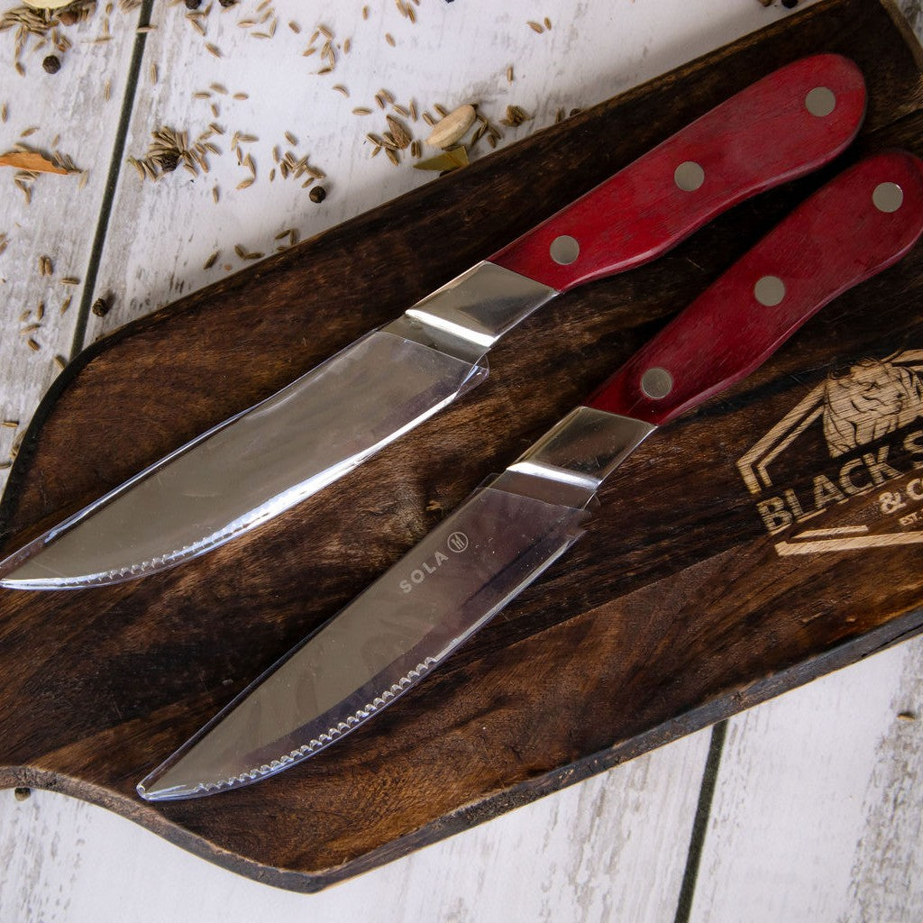 SOLA Wood Steak Knives
