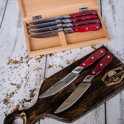 SOLA Wood Steak Knives